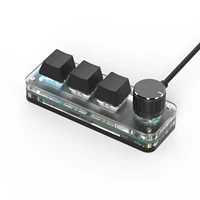 Macropad Macro Programming Keyboard RGB Mini Hot Swap Gaming Custom Knob Keypads Red Switch 3 Keys Knob For Photoshop Multimedia 1