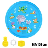 Tapis d'arrosage gonflable pour enfants, 100/170cm, tapis de pulvérisation de plage, jouet de jeu en plein air, tapis de piscine pour pelouse, jouets pour enfants 4