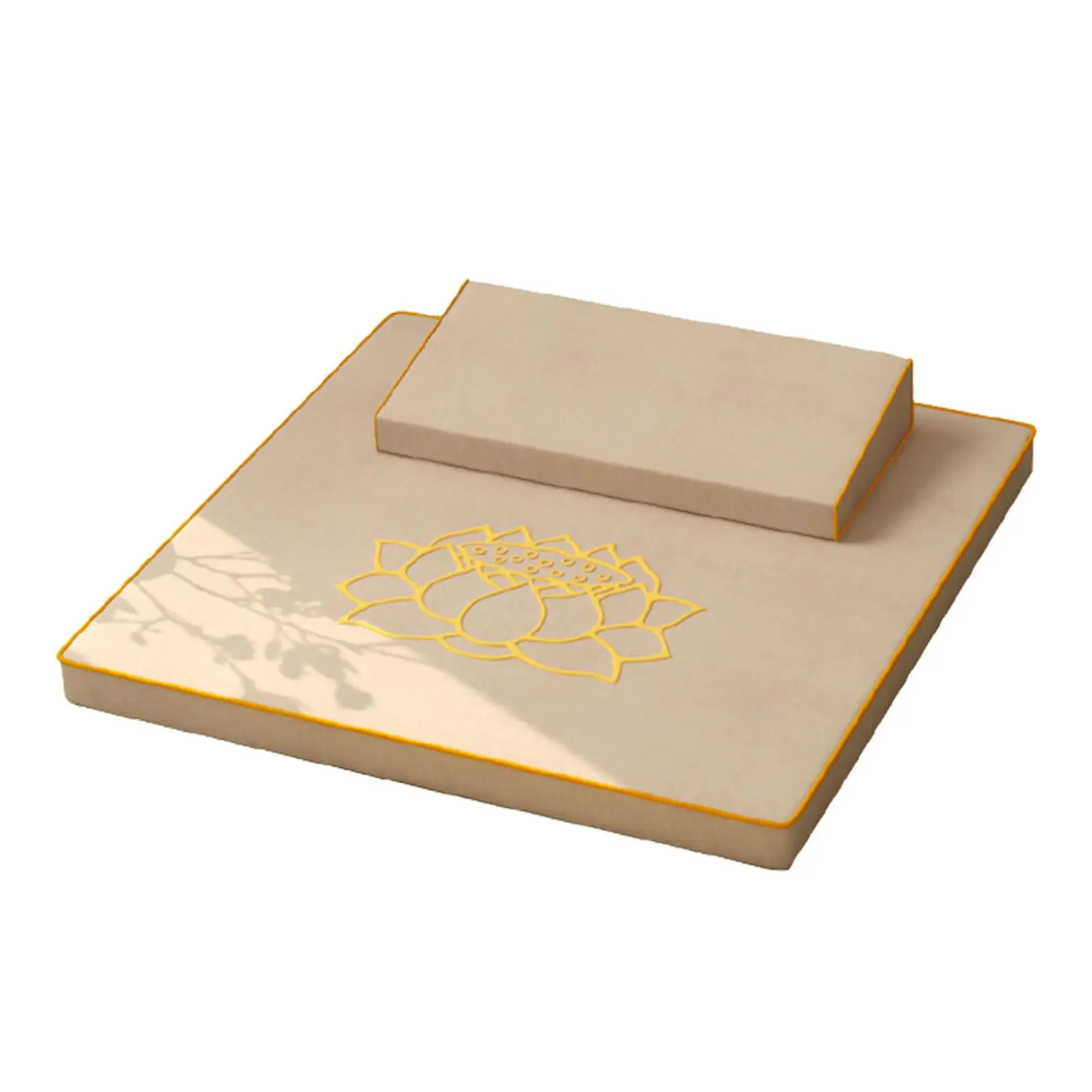 2 Pieces Meditation Cushion Washable Cover Thick Yoga Mat Set Floor Pillows