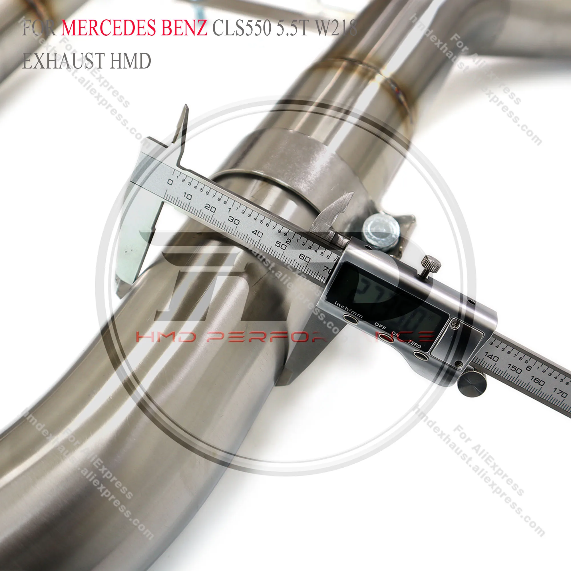 HMD Stainless Steel Exhaust System Performance Catback For Mercedes benz CLS550 5.5T W218 With valve