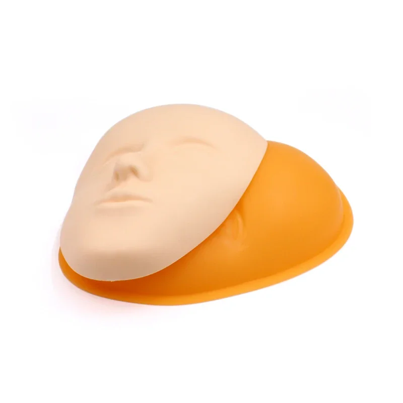 5D Facial Tattoo Training Head Silicone Practice Permanent Makeup Lip Eyebrow Tattoo Skin Mannequin Doll Face Head 3