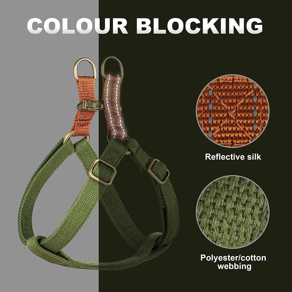 Custom Dog pet harness Reflective Nylon Dog Harnesses Vest Free Engraved Pet ID Tag Harnesses For Small Medium Large Dogs Pug