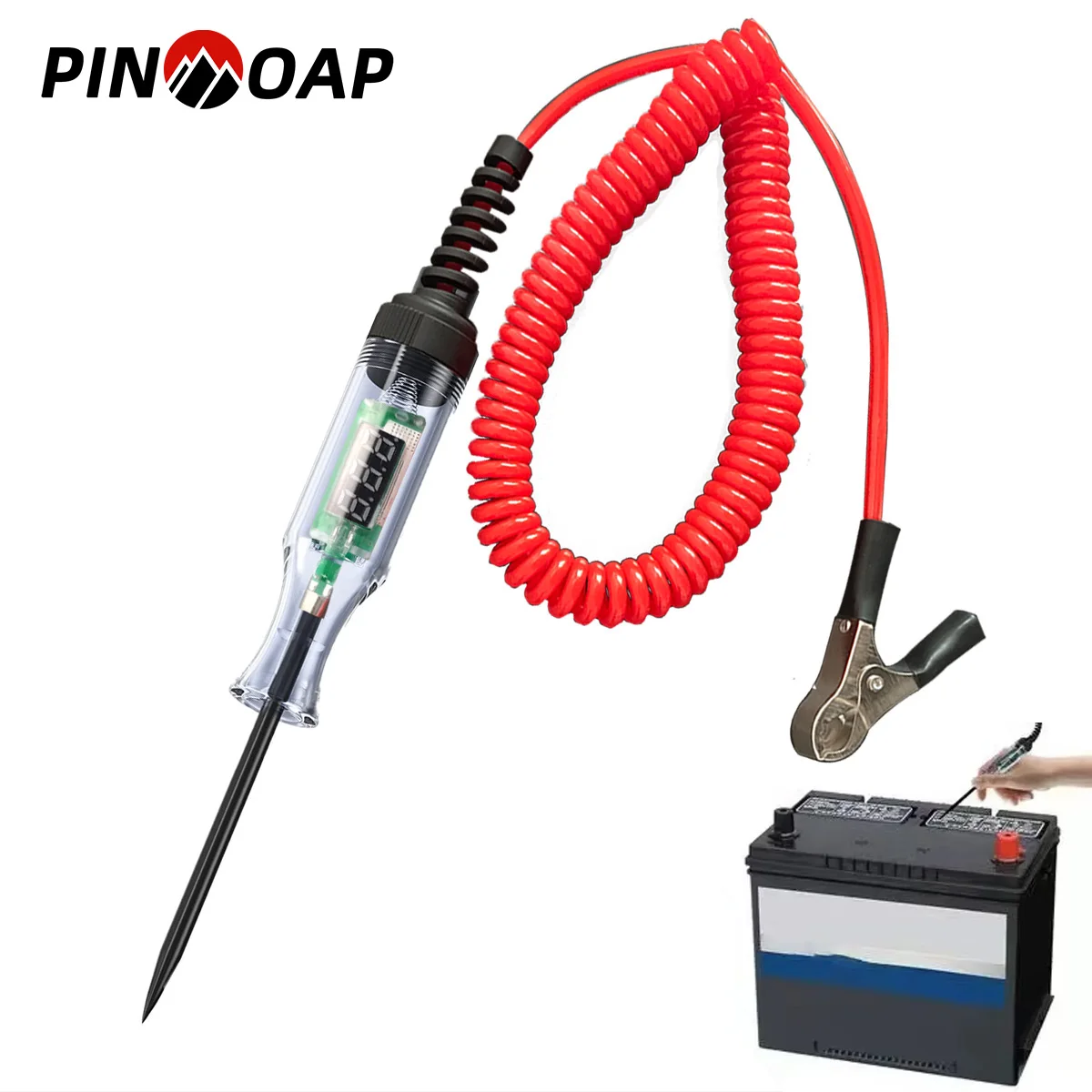 Tester del Circuito di Tensione Car Test VoltMet Long Probe Pen Lampadina per Camion Auto 6V 12V 24V DC