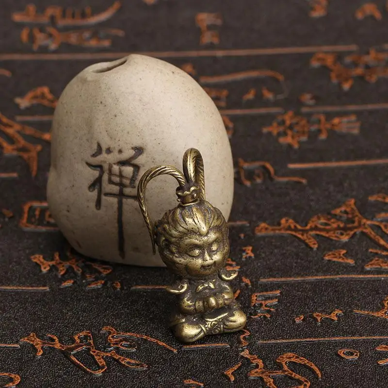 순수 구리, Qi Tian Great Saint Wukong, Knick-knacks, 문지방 원숭이, 휴대용 장난감 조각