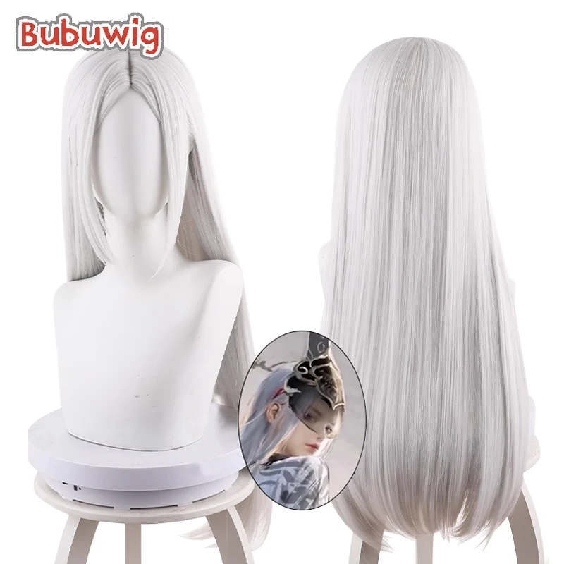 

Bubuwig Synthetic Hair Naraka：Bladepoint Cosplay Wigs 80cm Women Long Straight Silver White Classic Party Wig Heat Resistant