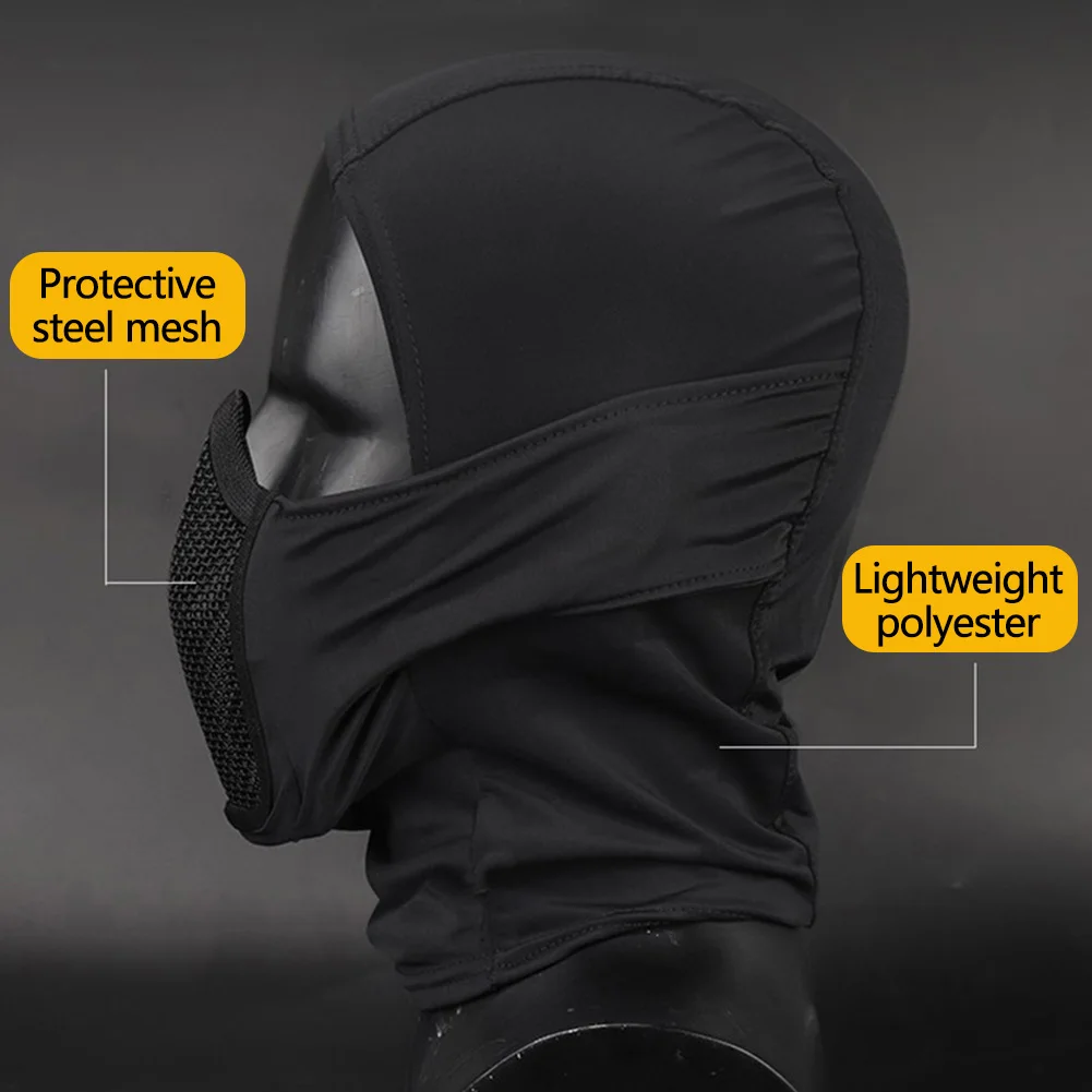 Tactical Balaclava Headgear Mask Airsoft Paintball Full Face Mask Breathable Outdoor Mesh Hunting Wargame CS Protection