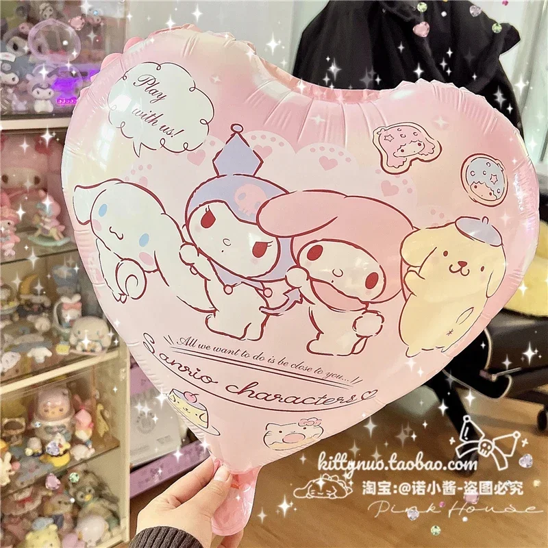 Sanrio Balloon Kawaii Anime Kuromis My Melodys Cinnamorolls Birthday Party Decoration Jumbo Balloons Girl Heart Cute Photo Prop