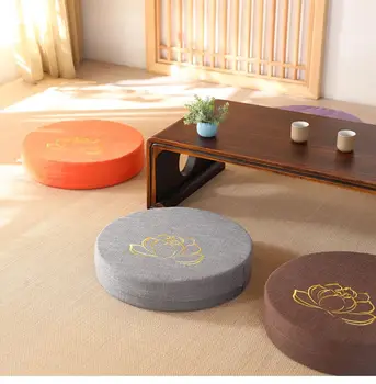 40X6CM Yoga Meditate PEP Hard Texture Meditation Cushion Backrest Pillow Japanese Tatami Mat Removable and Washable 1