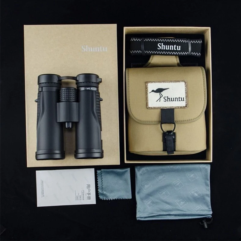 10x50 12x50 ED Lens Binocular Magnesium Alloy SMC BAK4 Prism Nitrogen Filled IPX7 Waterproof Shuntu For Travel Hunting