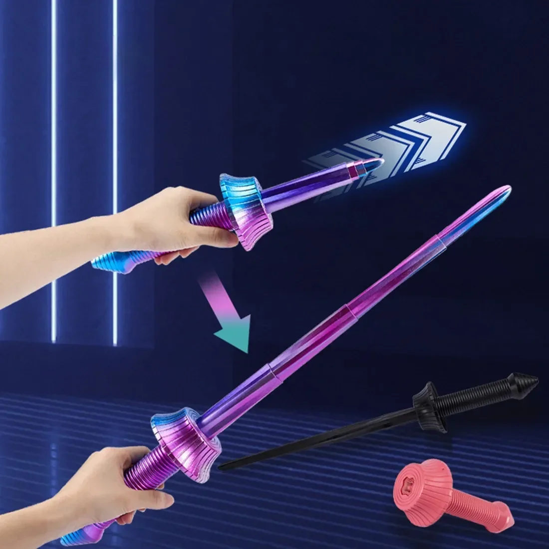 Description Picture 4 of item68CM 3D printed gravity telescopic sword toy gravity knife creative handmade telescopic toy gift model art trend decoration