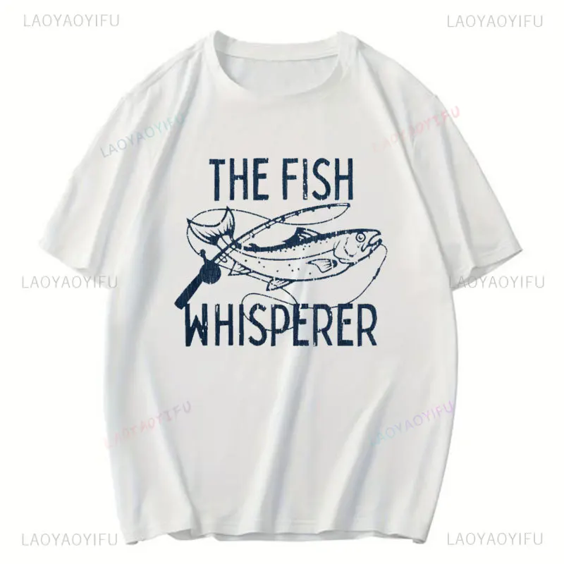 

Футболка мужская хлопковая с принтом «рыбный шепот» и графическим принтом