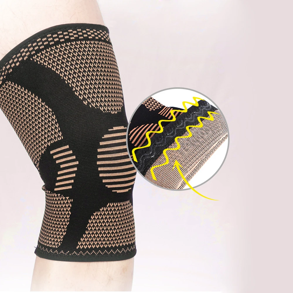 1Pcs Copper Knee Protector Joint Support Knee Pads for Arthritis Joint Pain Relief Compression Sleeve for Sports Fitness