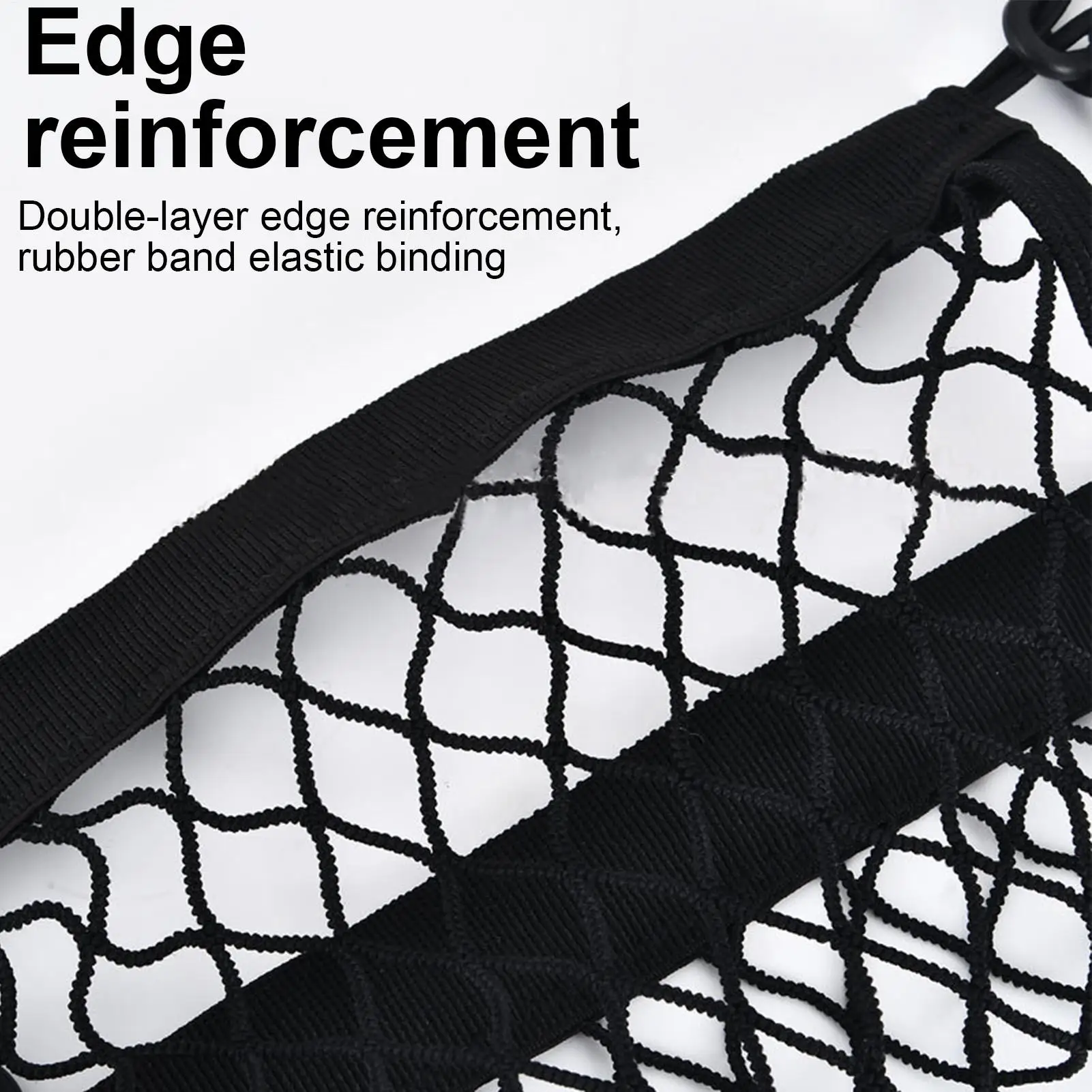 Motorcycle Cargo Net High Elastic Polyester Cargo Net With 4 Hooks 360 Degree Rotatable Easy Installation Motorcycle Net