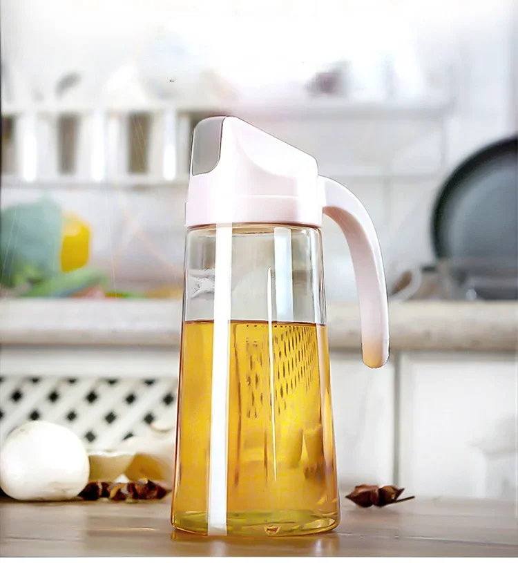 Description Picture 3 of itemHousehold kitchen large-capacity 1000ml dustproof glass oil bottle with automatic opening and closing