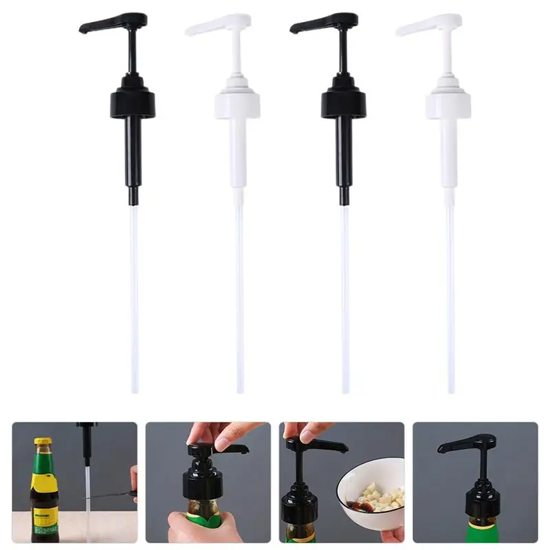

4Pcs Bottle Pump Coffee Syrup Pump Pump Sauce Bottle Pump Reusable Pump Dispenser Sauce Oil Bottle Pump Bottle Pump Dispenser