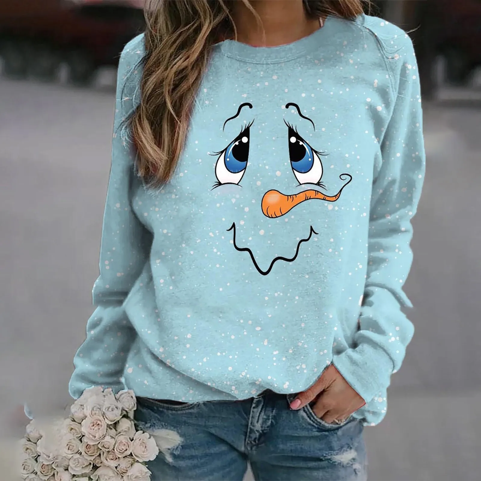 Fall Winter Women's Christmas Pullover Fashion Casual Christmas
