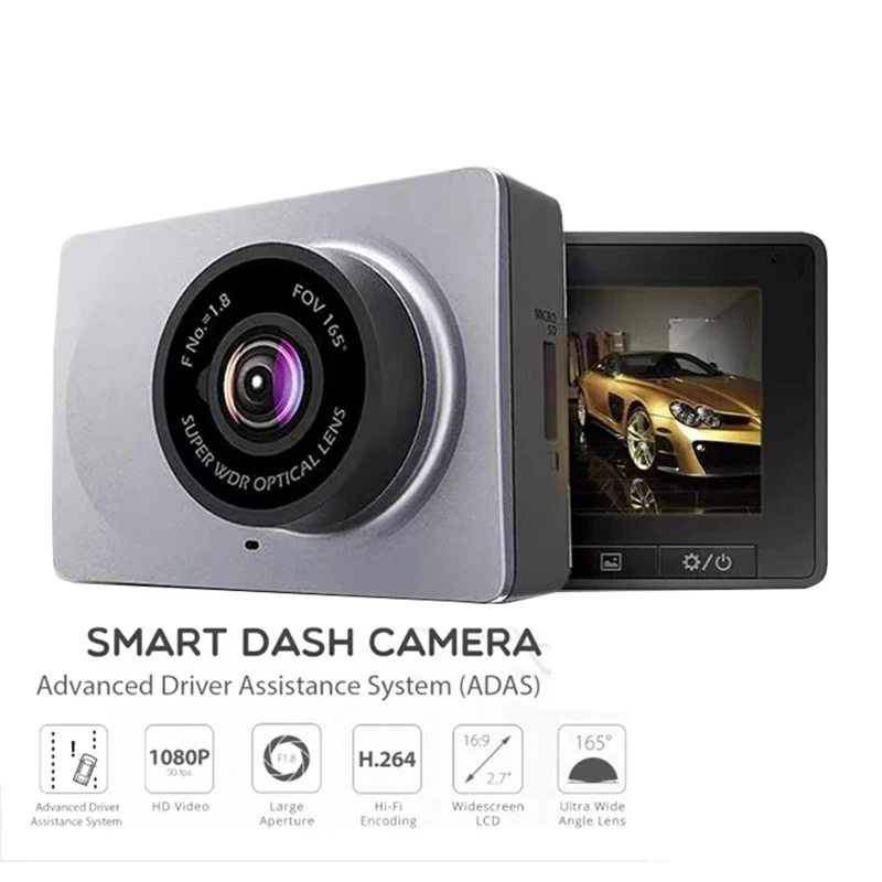 for YI Smart Dash Cam For Car ADAS 2.7 Screen Full HD 1080P Dash Cam with Night Vision ADAS English International Version