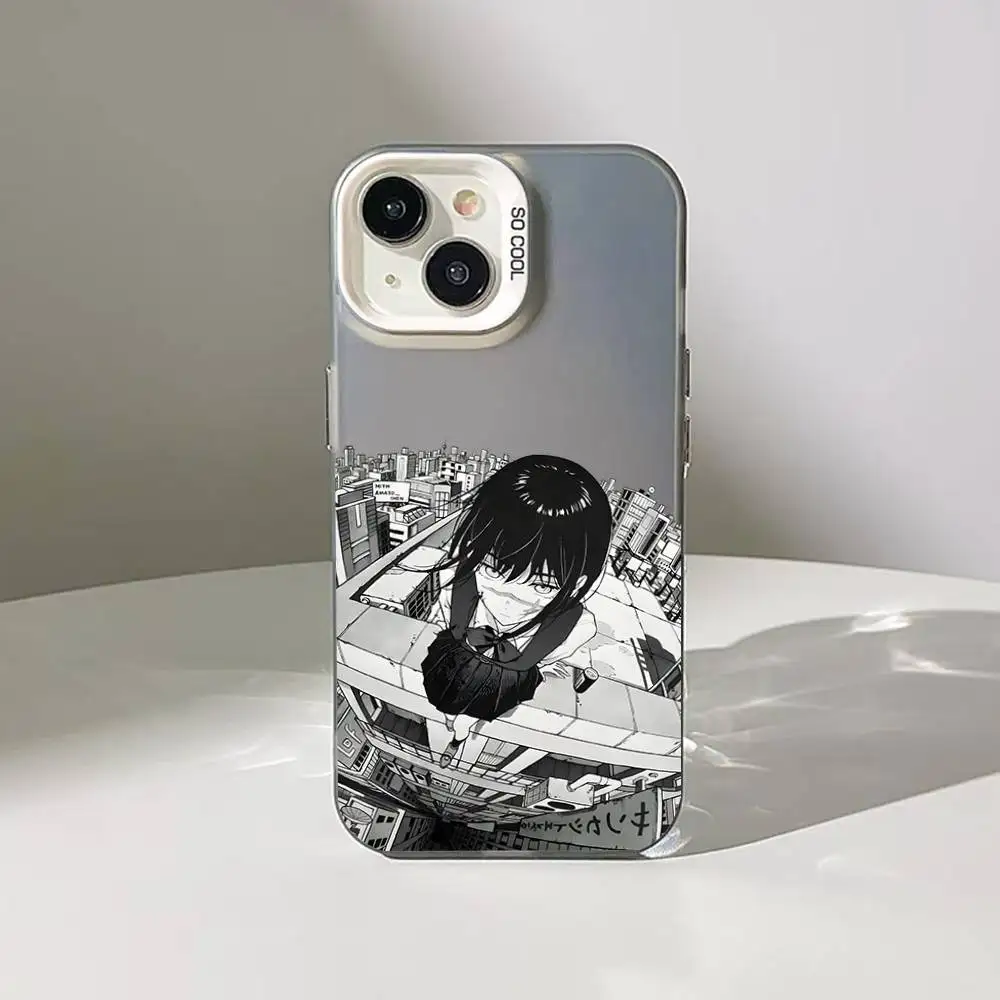Colorful Silver Comics Anime Chainsaw Man Asa Yoru Phone Case