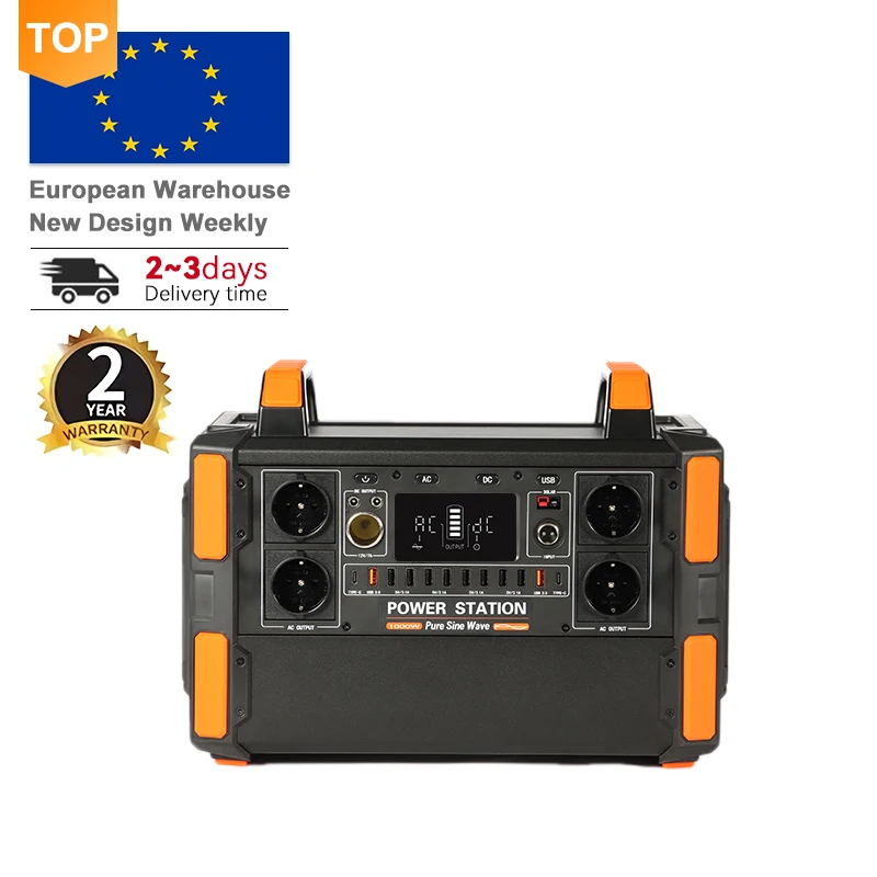 Rts Stock Casa Ed Esterno Grande Capacità 1000 W Lifepo4 Batteria Al Litio Centrale Elettrica Portatile Generatore Solare Da 1000 Watt