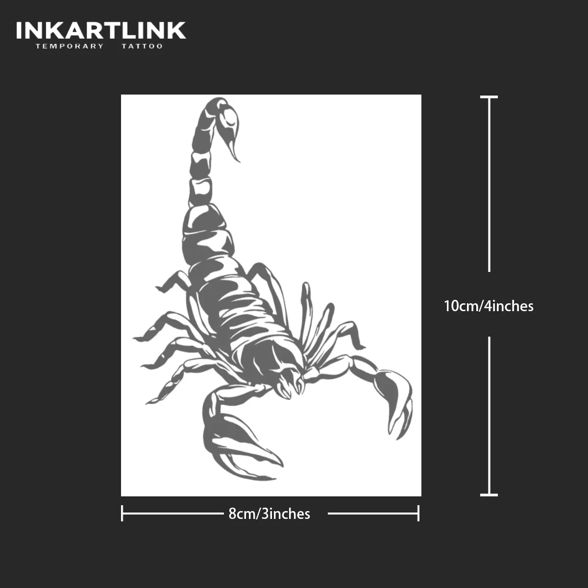 Scorpion temporary tattoo sticker, waterproof magic tattoo, lasts to 15 days fake tattoo, semi permanent tattoo 4
