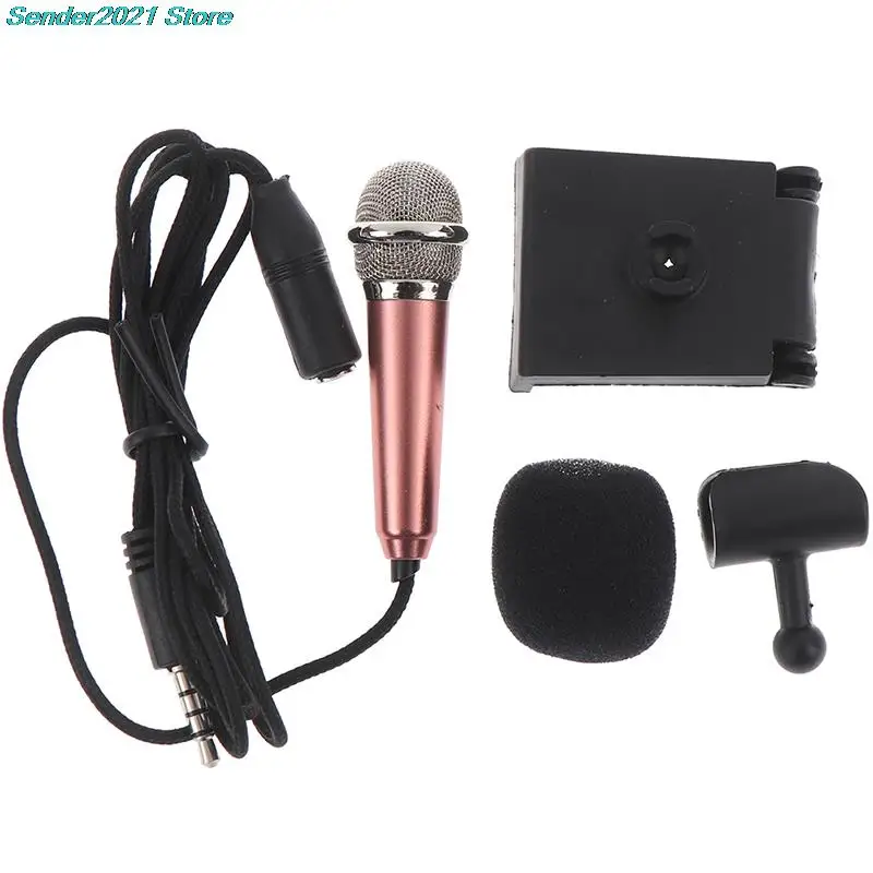 Portable 3.5mm Stereo Studio Mic KTV Karaoke Mini Microphone For Cell Phone PC mics Microphones