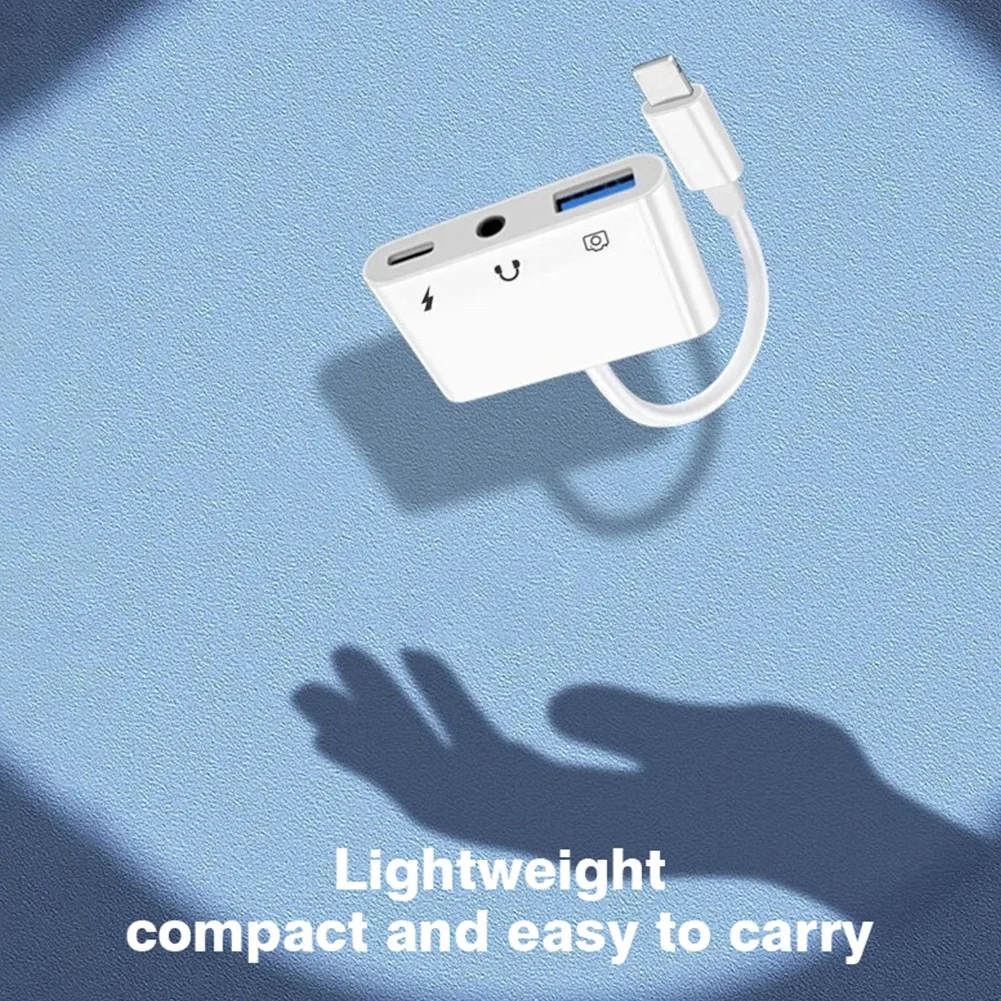 3 in 1 for apple to USB 3.0/Charge/3.5mm Jack for iPhone 14 13 12 11 Pro XS Max XR X iPad Converter
