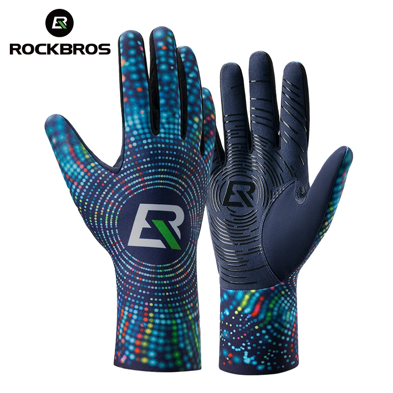 

Велосипедные перчатки ROCKBROS, зимние теплые флисовые перчатки с длинными пальцами, велосипедные перчатки для горных дорог, Удлиненные перчатки с закрытыми пальцами