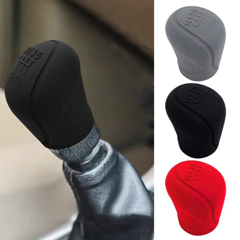 Pommeau de levier de vitesse manuel de voiture, couvercle antidérapant,  poignée de changement de vitesse à 6 vitesses, housses de protection  anti-brûlure en silicone, accessoires - AliExpress