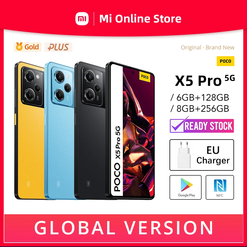 Global Version Poco X5 Pro 5g 6gb 128gb 8gb 256gb Cellphone - Original  Brand New Sealed Smartphone Eu Charger Nfc - Mobile Phones - AliExpress