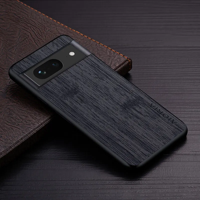Luxury Bamboo Wood Pattern Leather Phone Case - Premium Cover