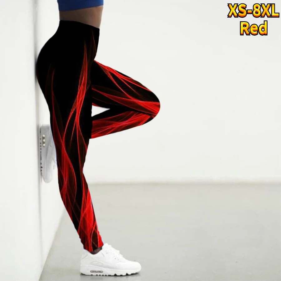 Women's Basic Printed Yoga Pants Stretch Yoga Leggings Gym Jogging