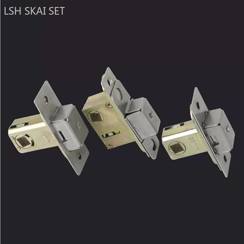 Magnetic Mute Lock Latches Automatic Suction Door Lock Bolts Zinc Alloy Single Tongue Body Interior Door Hardware Fittings