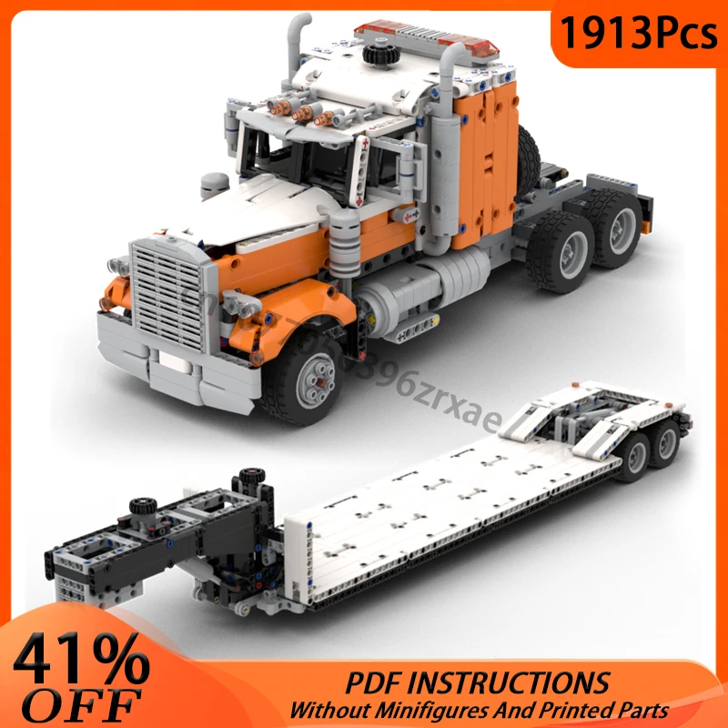 Moc Truck & Gooseneck Trailer Fit For Mark Inno 42078 Building Blocks Fai Da Te Tecnico Assemblare Camion Auto Modello Mattoni Fai Da Te Giocattoli