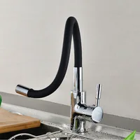 Rotatable Universal ดัดอ่างล้างจานร้อนและเย็น Dual-ใช้ก๊อกน้ํา 304 สแตนเลสสตีลซิลิโคนก๊อกน้ําอ่างล้างจาน 6