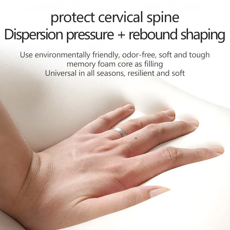 Car Lumbar Back Support Headrest Neck Pillow Memory Foam Lumbar Pillow Universal Soft Neck Pillows Cushion Car Supplies