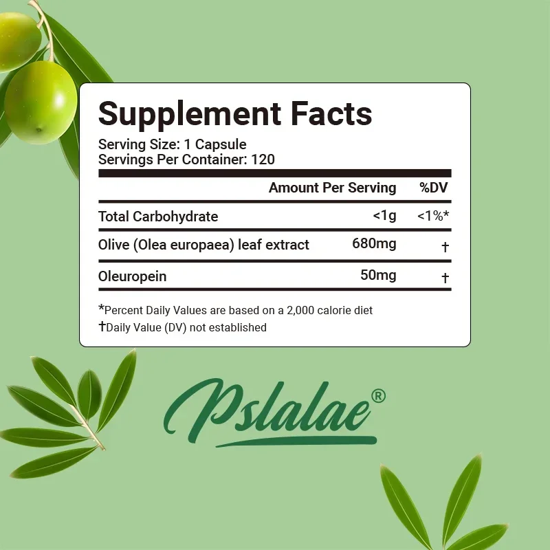 Olive Leaf Capsules-Antioxidant, Immune Support, Promotes Skin, Cardiovascular Health