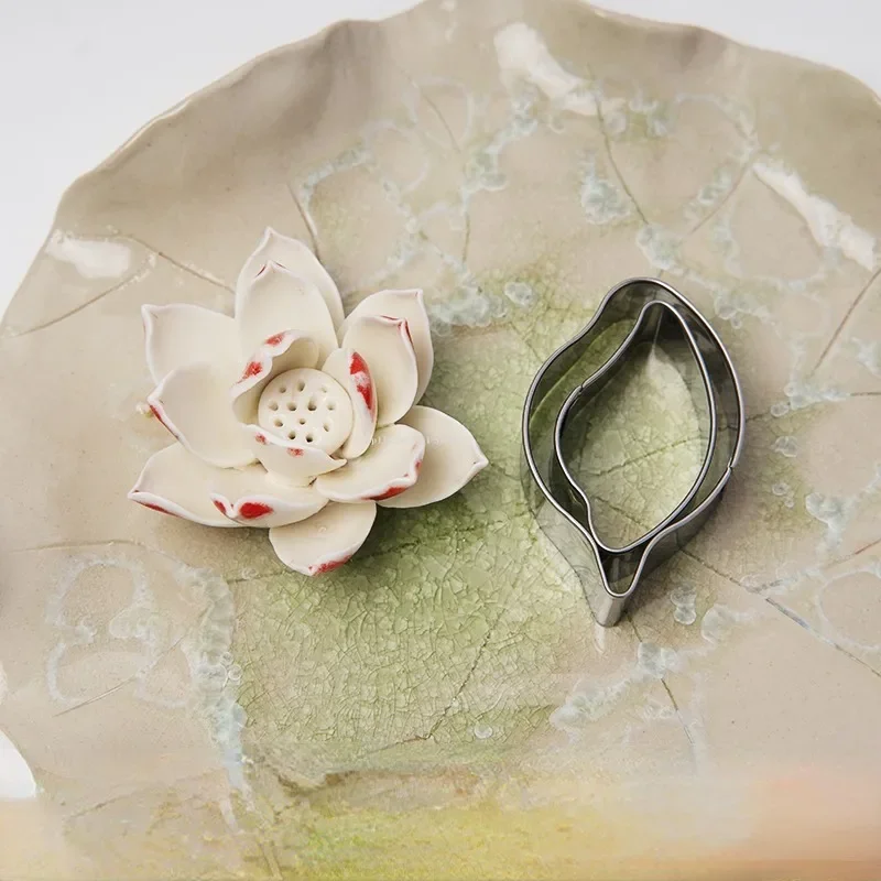 Stainless Steel Petal Mold Set Polymer Clay Cutter Cutting Mold Pottery Tool DIY Manual Model Clay Rose Flower Modeling Tool polymer clay cutter pottery clay tools