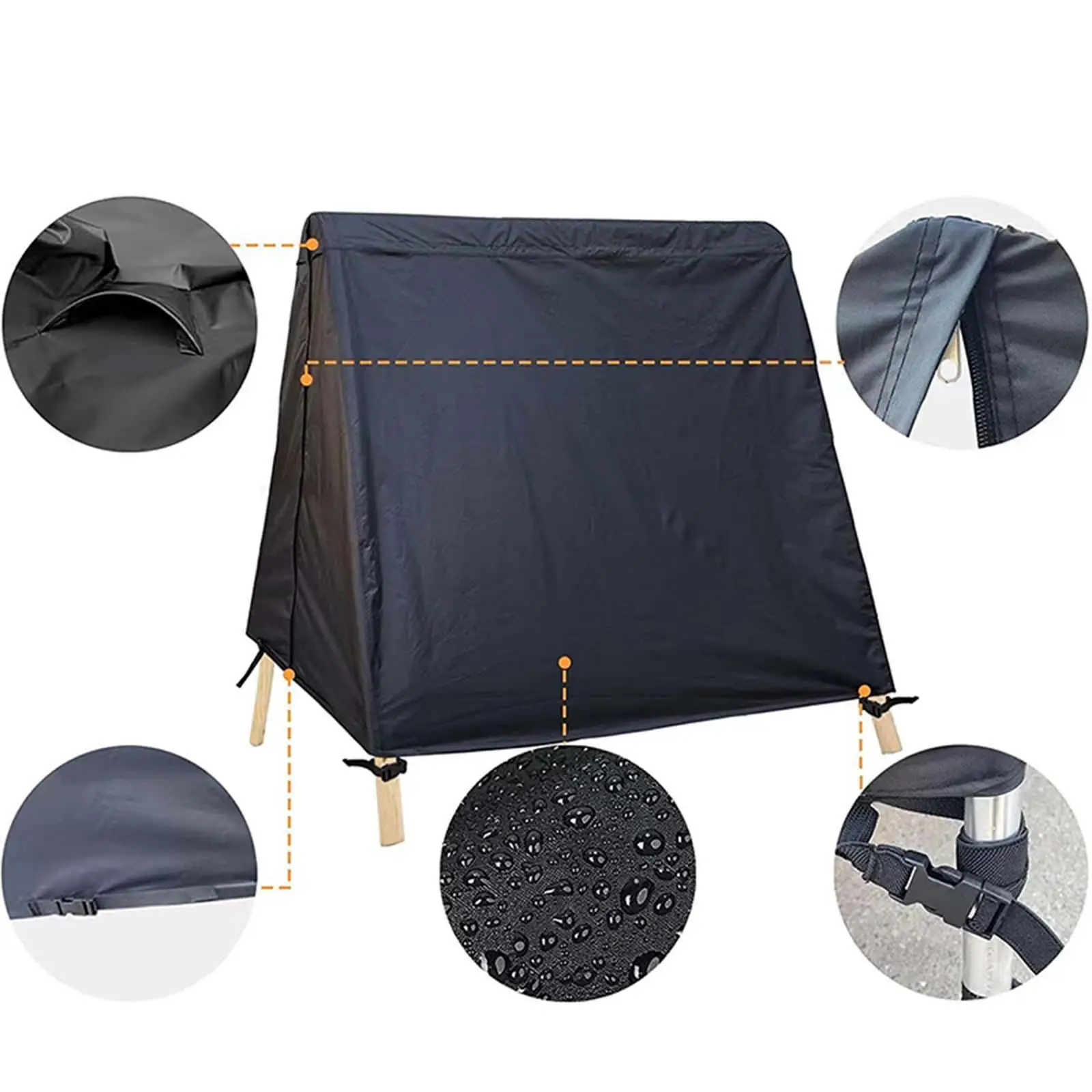 Swing Seat Cover Windproof Easy to Use Fixed Buckle Design Oxford Cloth