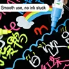 LED Luminous Blackboard Pen 12-color Erasable Liquid Colored Pen Drawing Board Whiteboard Chalkboard Pen Color Highlighter Erase 2