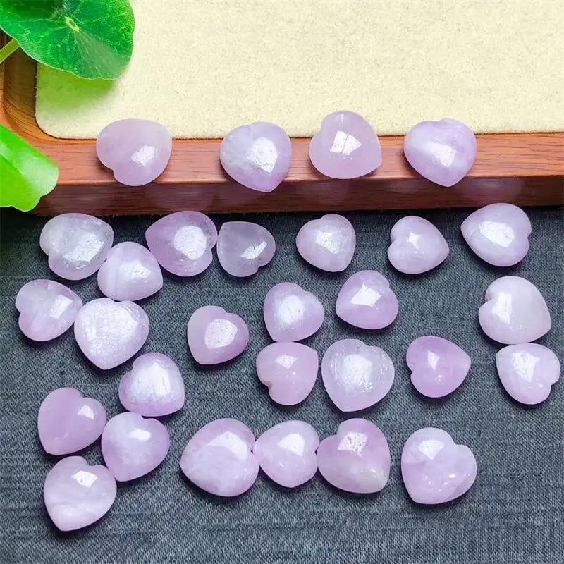 

5pcs Natural Mini Kunzite Heart Quartz Crystal Healing Spodumene Women Gift Gemstone Jewellry Pendant 12-15mm