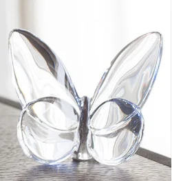 2021 Butterfly Wings Fluttering Glass Crystal Papillon Lucky Butterfly Glints Vibrantly with Bright Color Ornaments Home Decore 