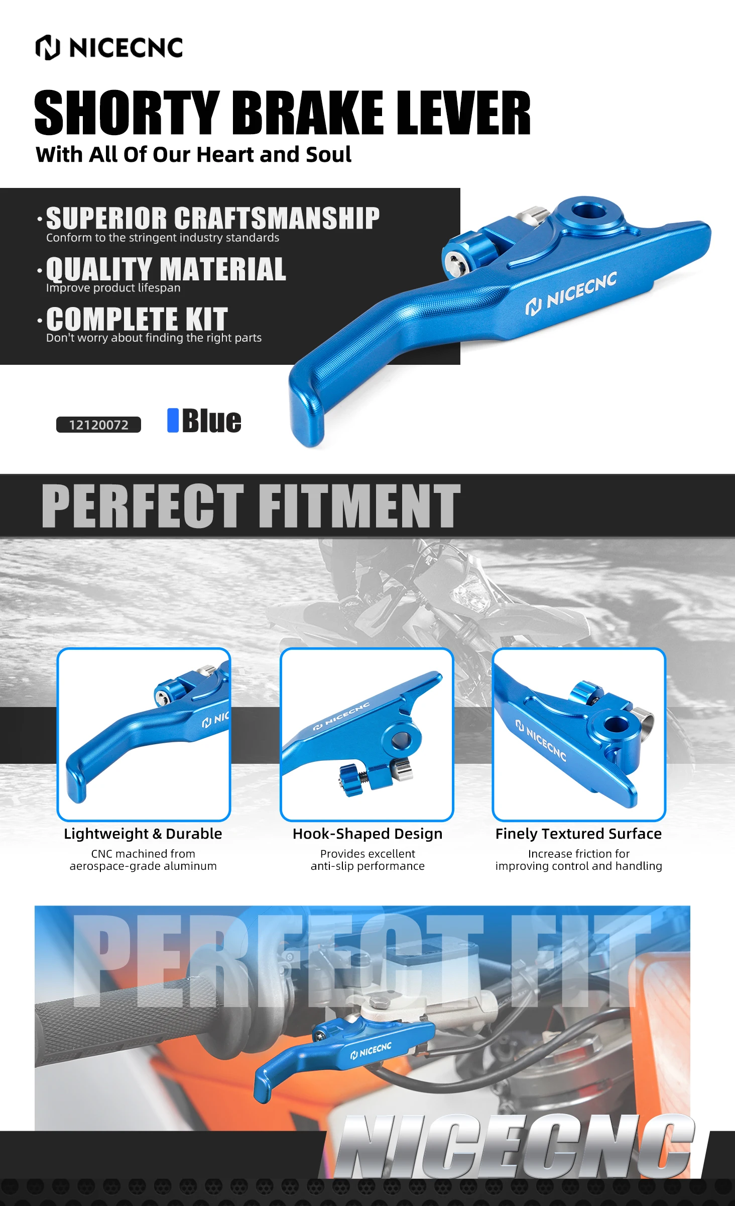 Für TM Racing MX 85 2010–2025 125 250 300 250FI 450FI EN MX 144 300FI 530FI 2017–2025 Brembo Kurzkupplungshebel-Bremshebel-Set – Detail 15