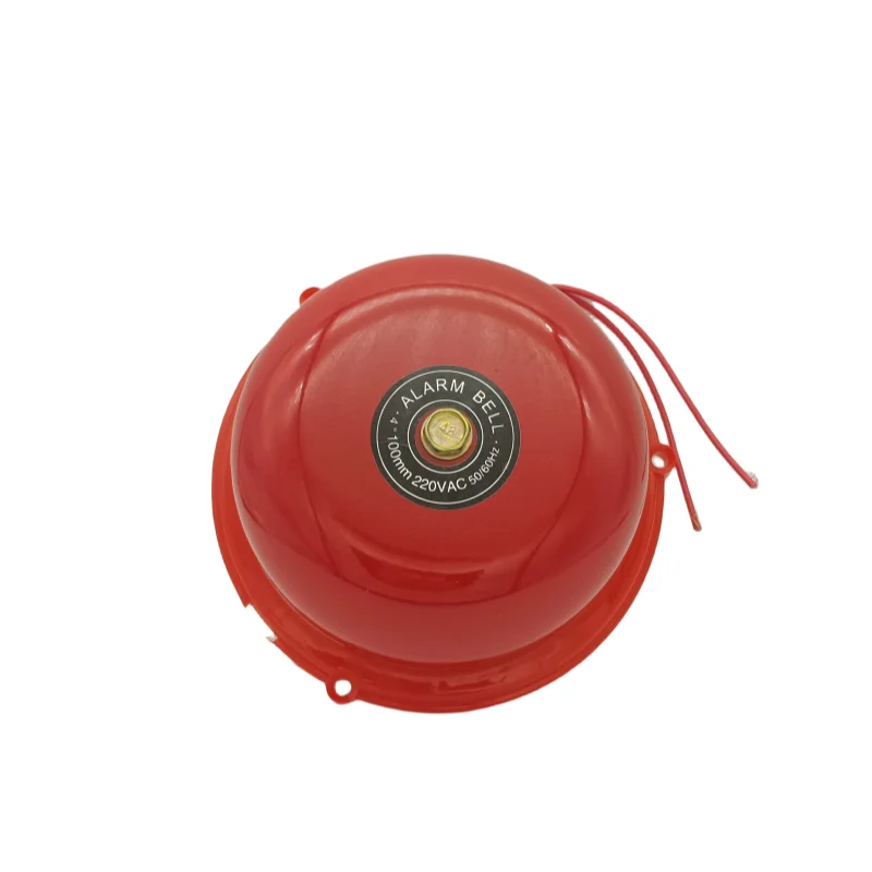 

RED fire control Tradition electric bell 4 inch AC 220V High DB Alarm Bell High Quality Door bell School Factory Bell