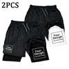 New Custom Compression Shorts Men Gym Athletic Pants Your Logo Fitness Personalized Double Layer Quick Dry 2 In 1 Sports Shorts 1
