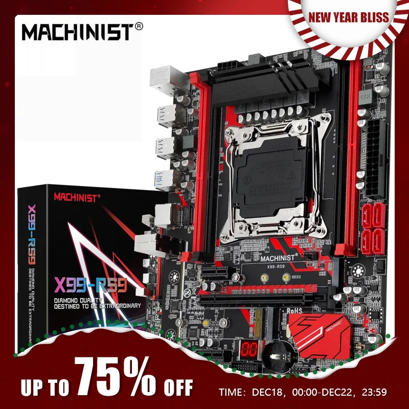 MACHINIST 마더보드 X99 PR9 지지대 LGA 2011-3 인텔 제온 E5 V3 및 V4 CPU DDR4 RAM ...