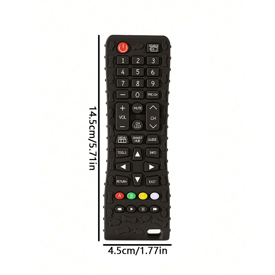 1PC Silicone Baby Toys TV Remote Control Shape Teether Toy BPA Free Silicone Teething Chewing Toy Sensory Baby Accessories 6
