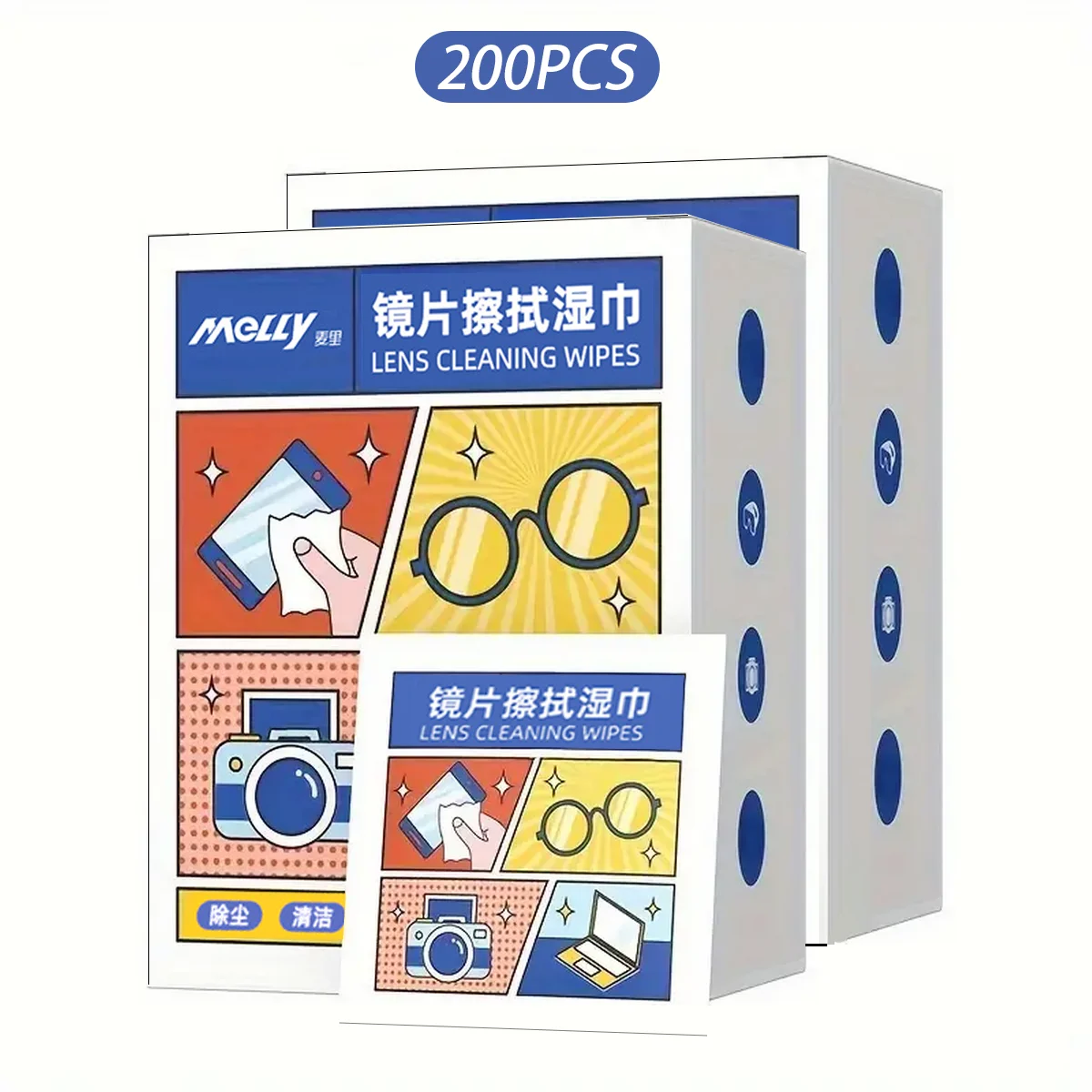 Disposable Multi-Purpose Cleaning & Anti-Fog Wipes for Lenses, Jewelry, and Screens (100/200 Pack)