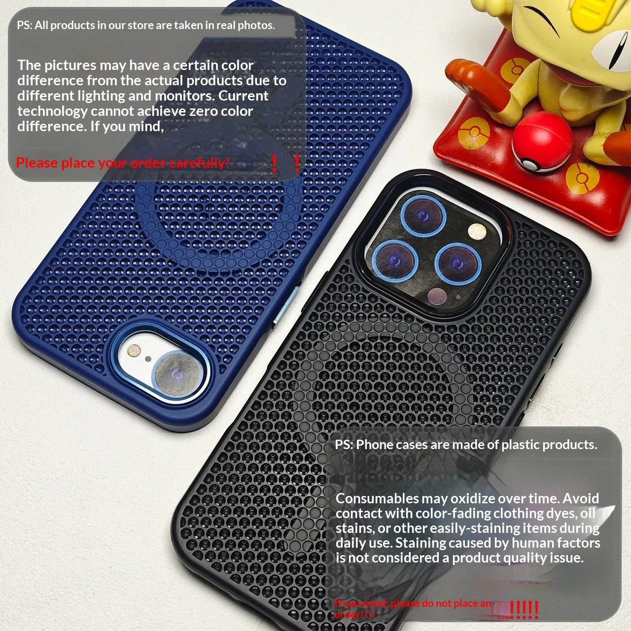 New Heat Dissipation Honeycomb Hollow Breathable PC Phone Case with Wireless Charging Compatibility