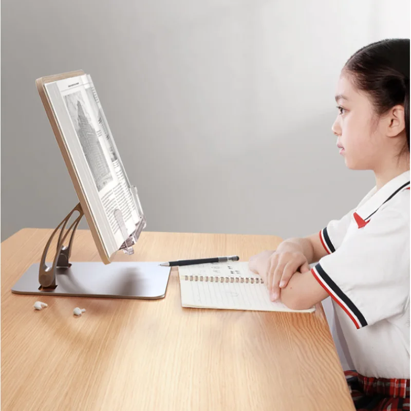 어린이 다기능 독서 책장, 학생 데스크탑 책장, 태블릿 PC 스탠드, 들어 올리거나 조절할 수 있음