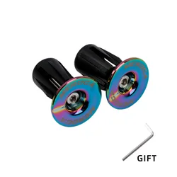 Aluminum Alloy Bicycle Handlebar End Plugs - Durable Grip Covers for Mountain and Road Bikes (Colorful 1 pair)